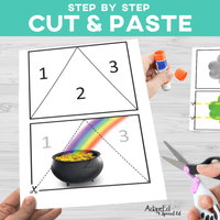 Thumbnail for Fine Motor Skills: Cut and Paste March (Printable PDF) Cut and Paste - AdaptEd4SpecialEd