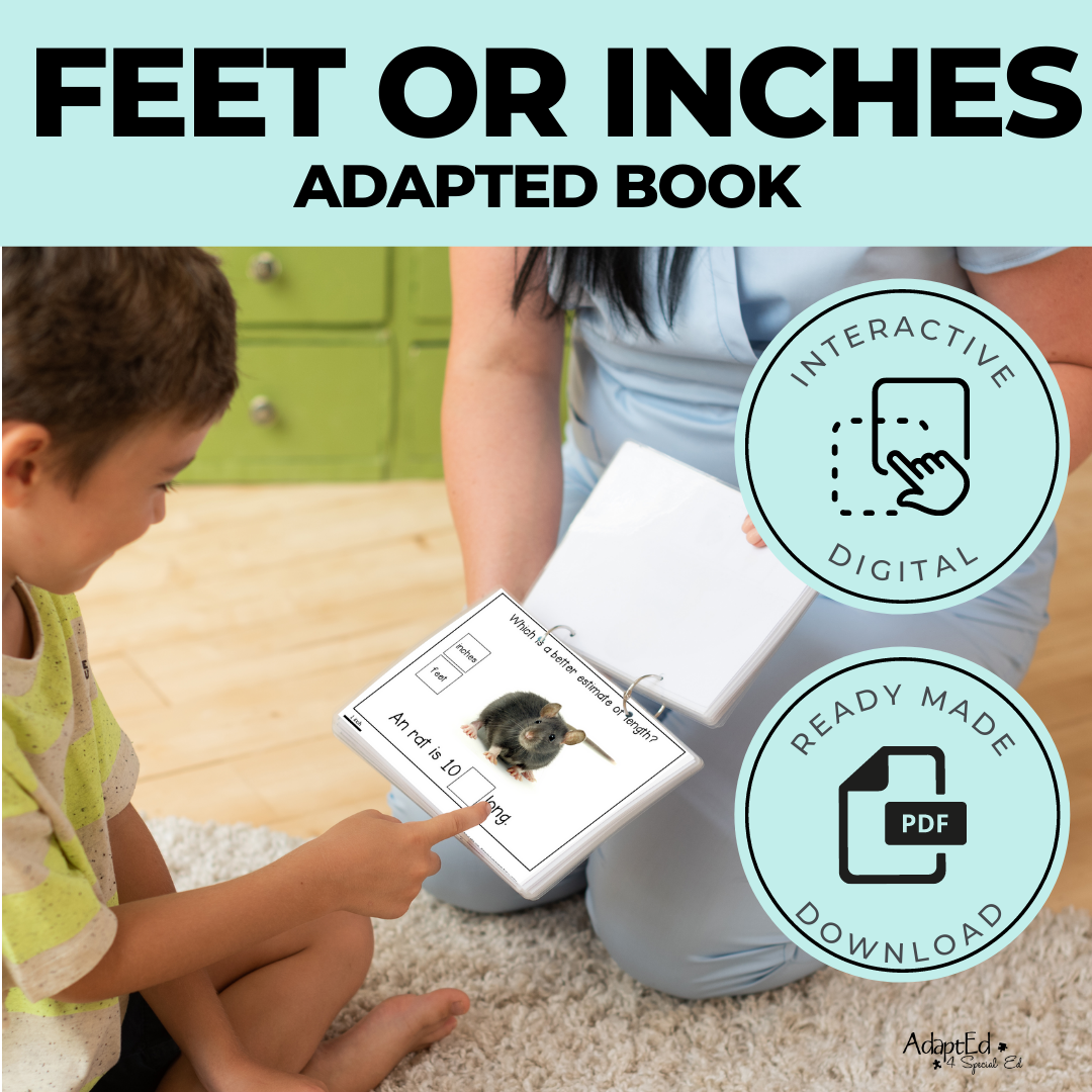 Measurement: Feet or Inches (Digital Interactive & Printable PDF) - AdaptEd4SpecialEd