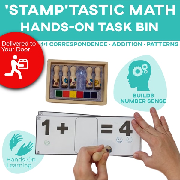 Task Bin 4: Stamping Math (Ships to You) Task Box (Ships to You) - AdaptEd4SpecialEd