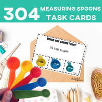 Thumbnail for Task Cards: Measuring Spoons (Printable PDF) Life Skills - AdaptEd4SpecialEd