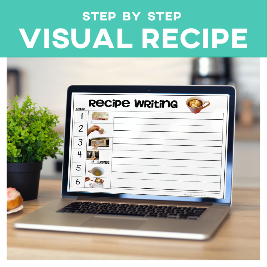 Visual Recipe: Microwave Pancakes (Printable PDF) - AdaptEd4SpecialEd