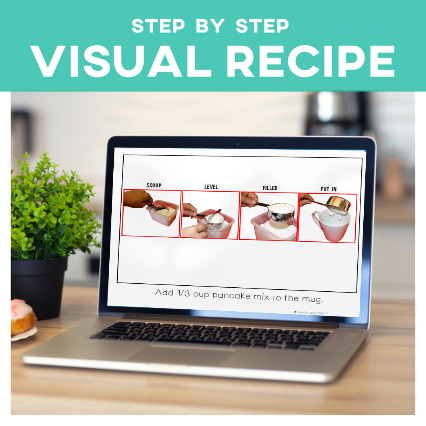 Visual Recipe: Microwave Pancakes (Printable PDF) - AdaptEd4SpecialEd
