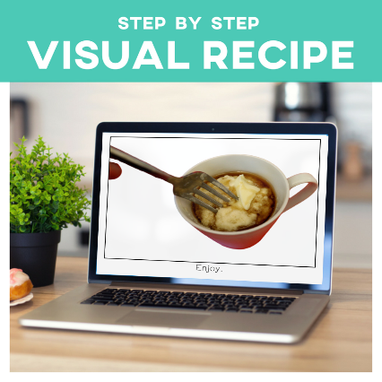 Visual Recipe: Microwave Pancakes (Printable PDF) - AdaptEd4SpecialEd