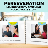 Thumbnail for Social Skills Story: Perseveration: Editable (Printable PDF) Neurodivergent Affirming - AdaptEd4SpecialEd