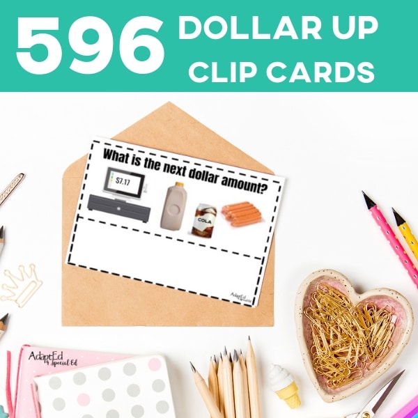 Task Cards: Next Dollar Up: Grocery Store (Interactive Digital + Printable PDF) Dollar Up - AdaptEd4SpecialEd