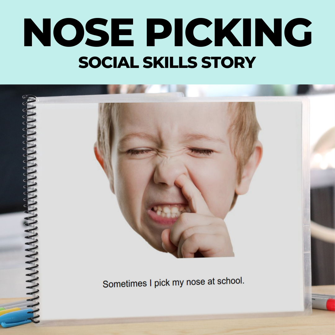 Social Story: Nose Picking: Editable Hygiene - AdaptEd4SpecialEd