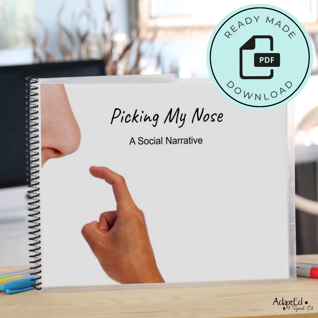 Social Story: Nose Picking: Editable Hygiene - AdaptEd4SpecialEd