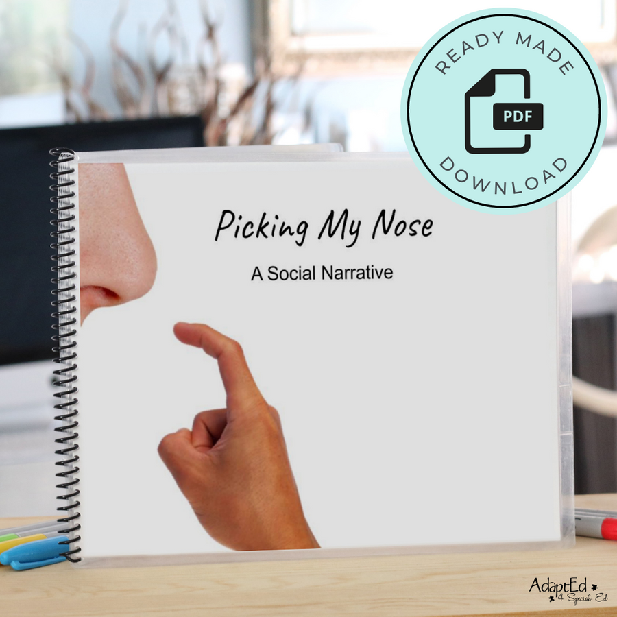 Social Story: Nose Picking: Editable Hygiene - AdaptEd4SpecialEd