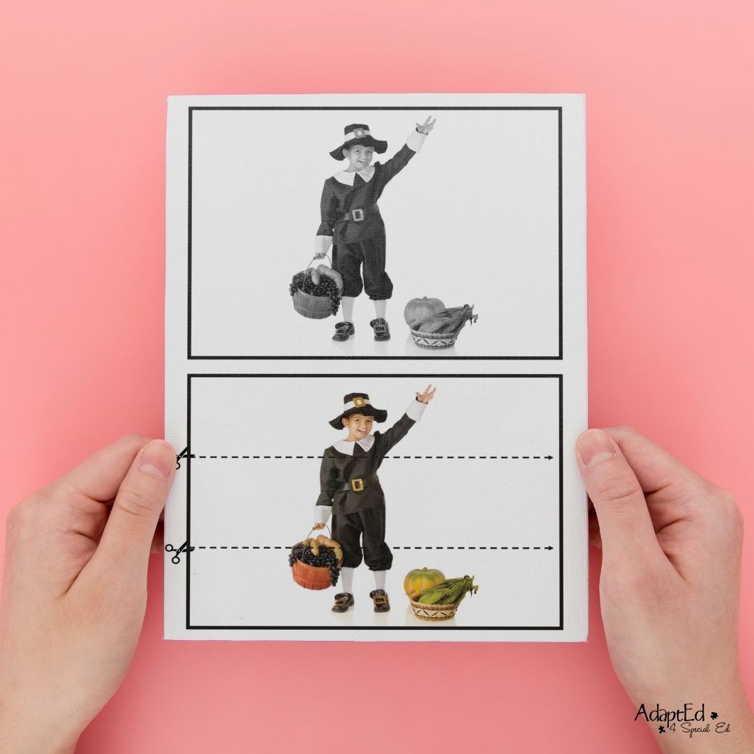 Cut and Paste: Fine Motor Skills Activities - November Thanksgiving (Printable PDF) Cut and Paste - AdaptEd4SpecialEd