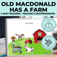 Thumbnail for Old MacDonald Nursery Rhyme Emergent Reader + Reading Comprehension (Printable PDF) - AdaptEd4SpecialEd