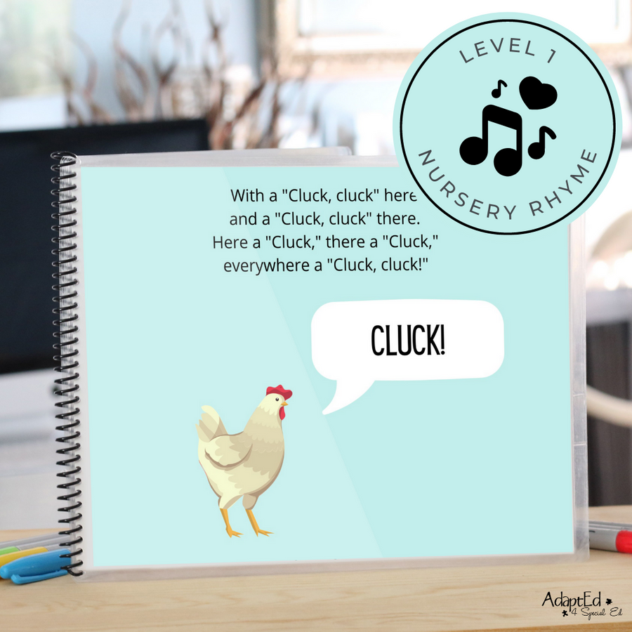 Old MacDonald Nursery Rhyme Emergent Reader + Reading Comprehension (Printable PDF) - AdaptEd4SpecialEd