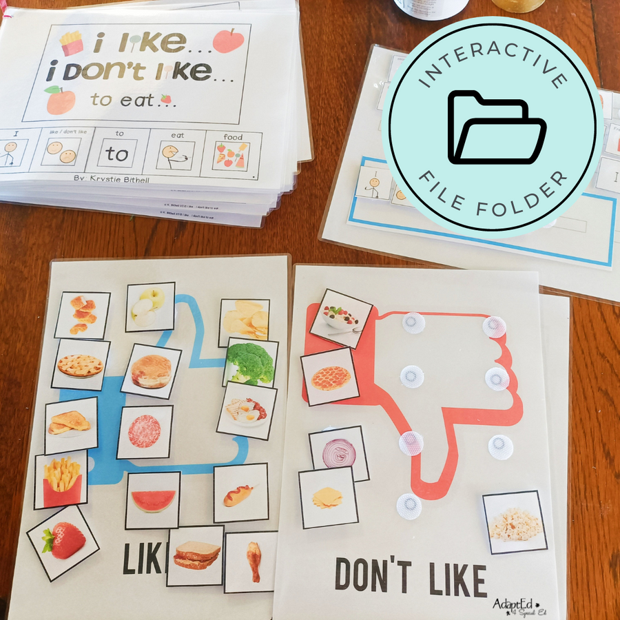 "I Like... I Don't Like..." Opinions Adapted Book (Printable PDF + Interactive Digital + File Folder) - AdaptEd4SpecialEd
