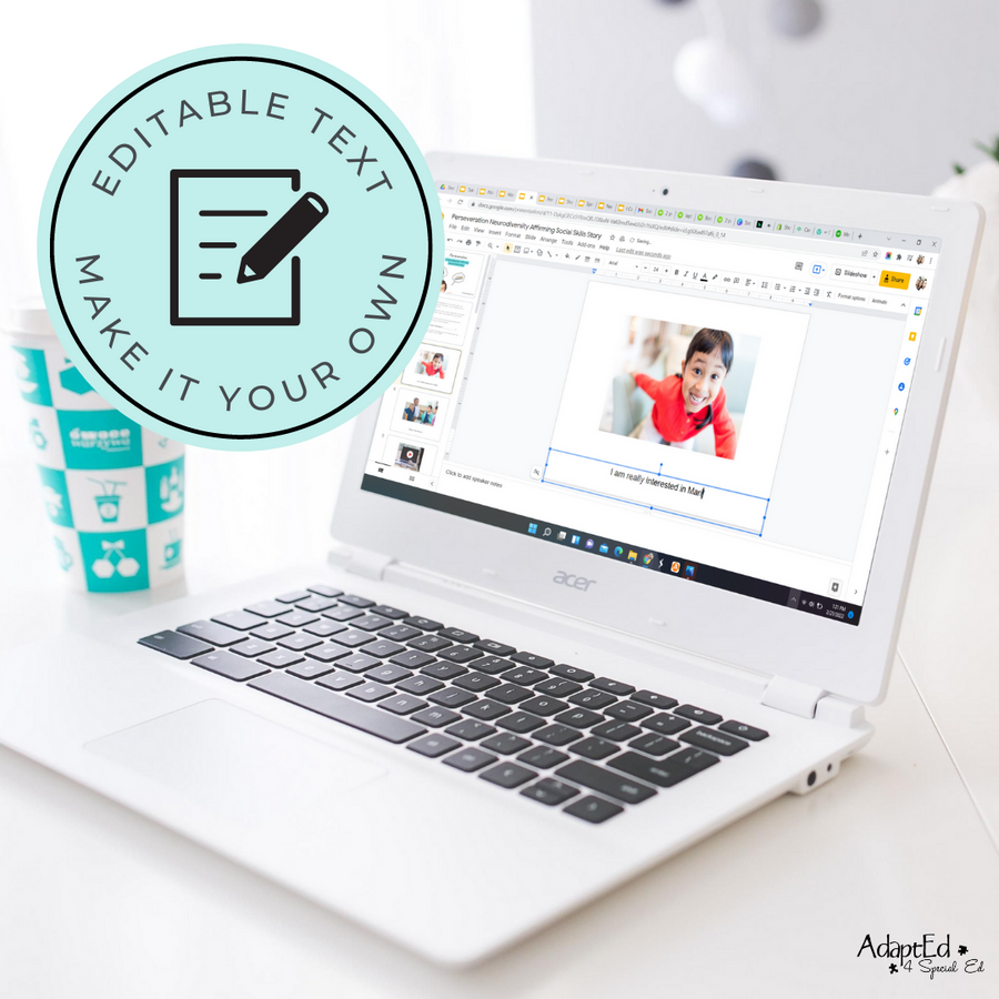 Social Skills Story: Perseveration: Editable (Printable PDF) Neurodivergent Affirming - AdaptEd4SpecialEd