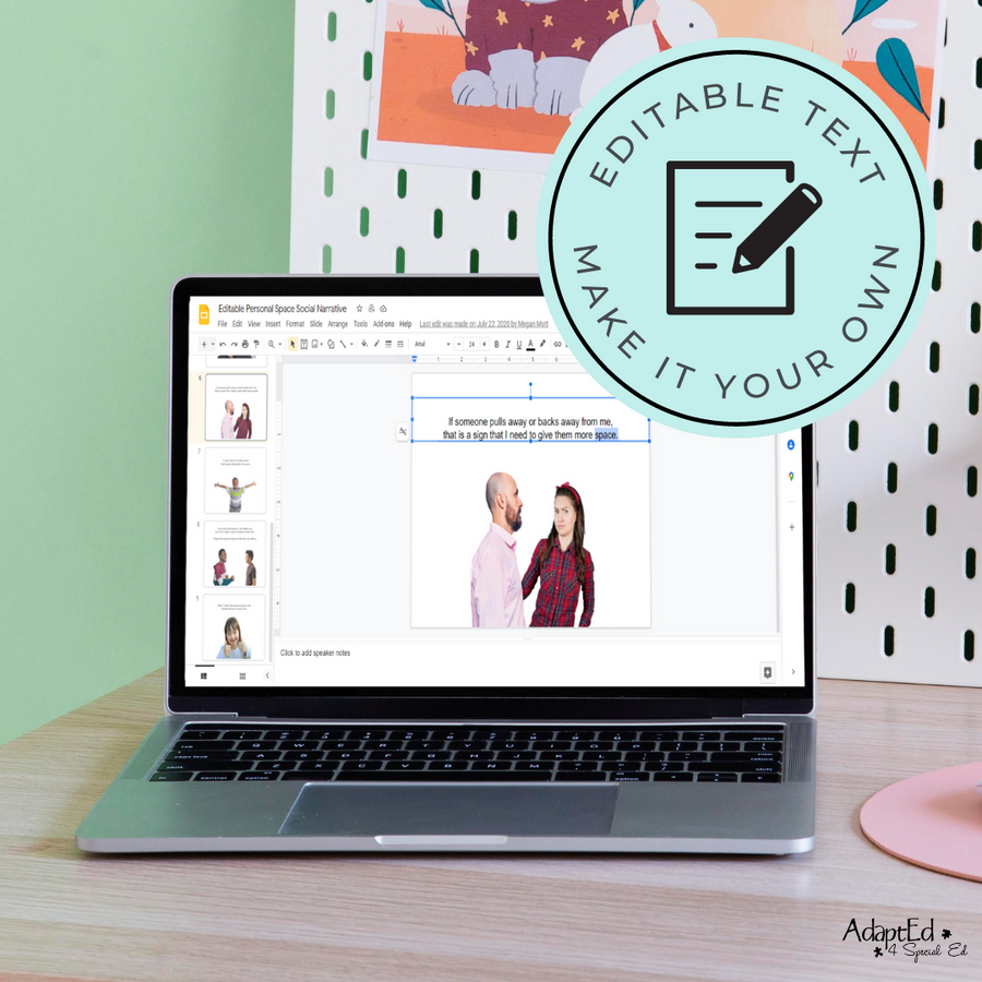 Social Skills Story: Personal Space: Editable (Printable PDF ) Social Skills - AdaptEd4SpecialEd