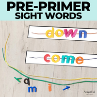 Thumbnail for Pre Primer Sight Words Letter Beads - AdaptEd4SpecialEd