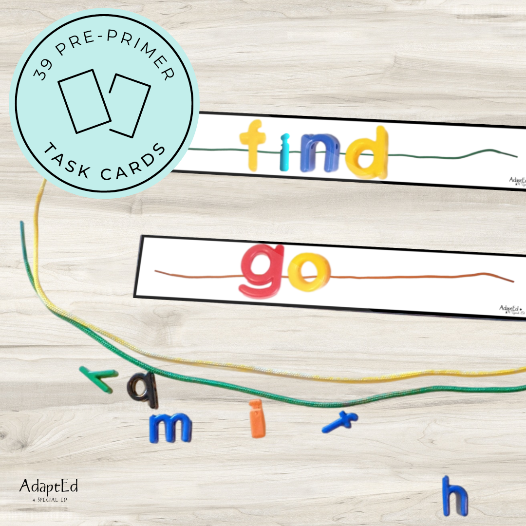 Pre Primer Sight Words Letter Beads - AdaptEd4SpecialEd