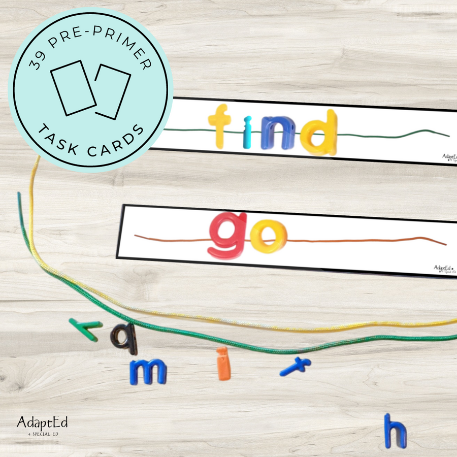 Pre Primer Sight Words Letter Beads - AdaptEd4SpecialEd