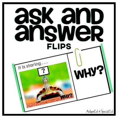 Asking Questions: "Why" (Printable PDF or Digital) Question Words - AdaptEd4SpecialEd