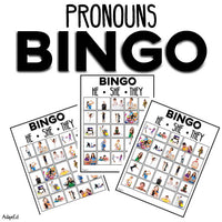 Thumbnail for Pronoun Bingo Game (Printable PDF) Verbs - AdaptEd4SpecialEd