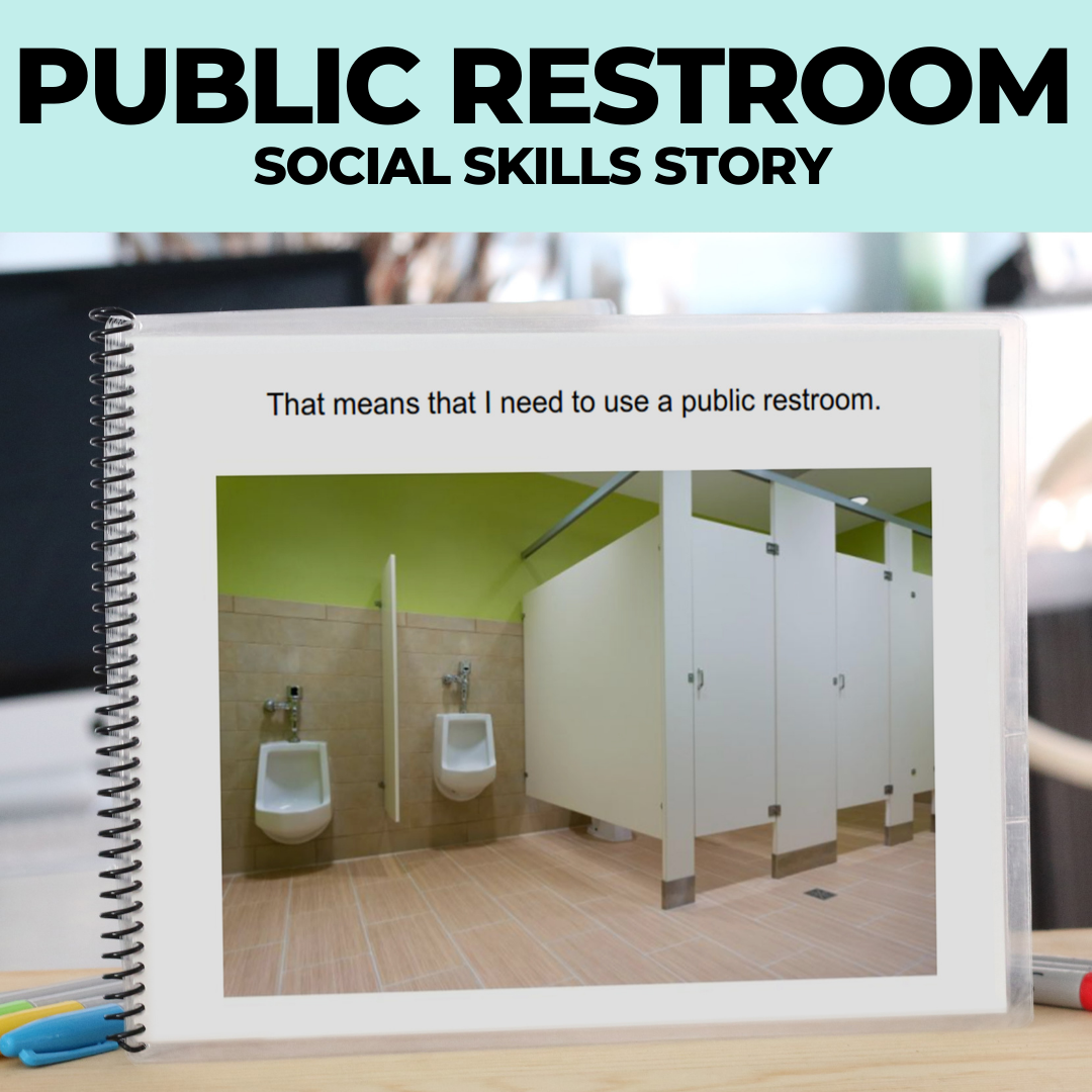 Social Skills Story: Using Public Restrooms (Printable PDF ) Life Skills - AdaptEd4SpecialEd