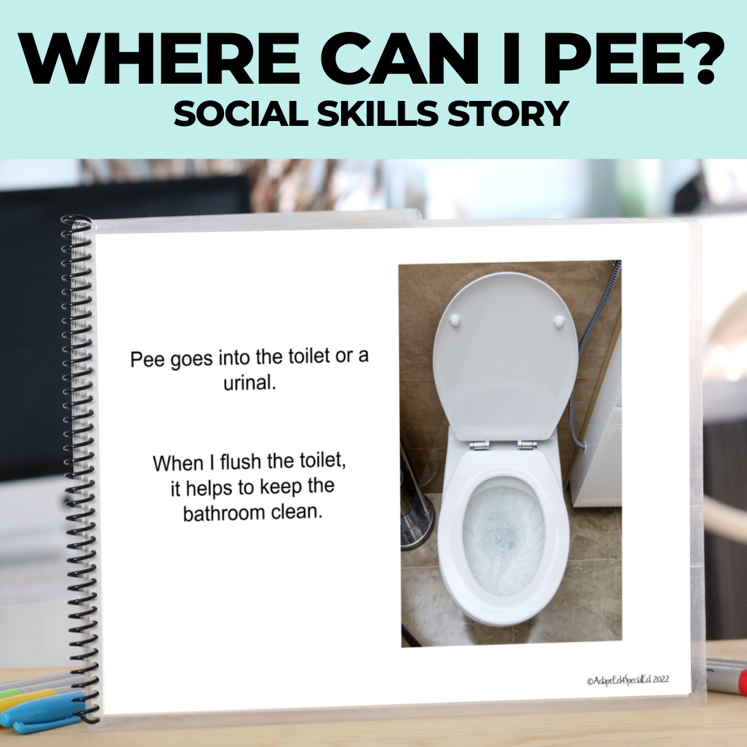 Bathroom Social Skills Story Bundle: Collection of 6 Social Narratives: Editable (Printable PDF ) Hygiene - AdaptEd4SpecialEd