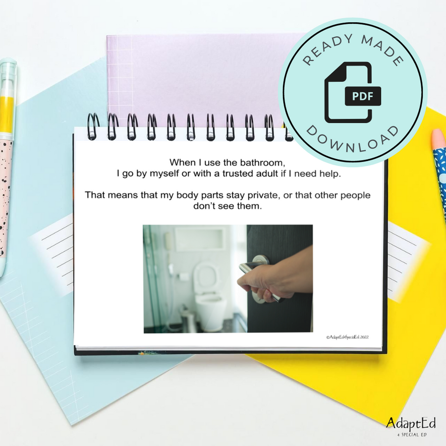 Social Skills Story: Where Can I Pee? Public Urination: Editable (Printable PDF ) Hygiene - AdaptEd4SpecialEd