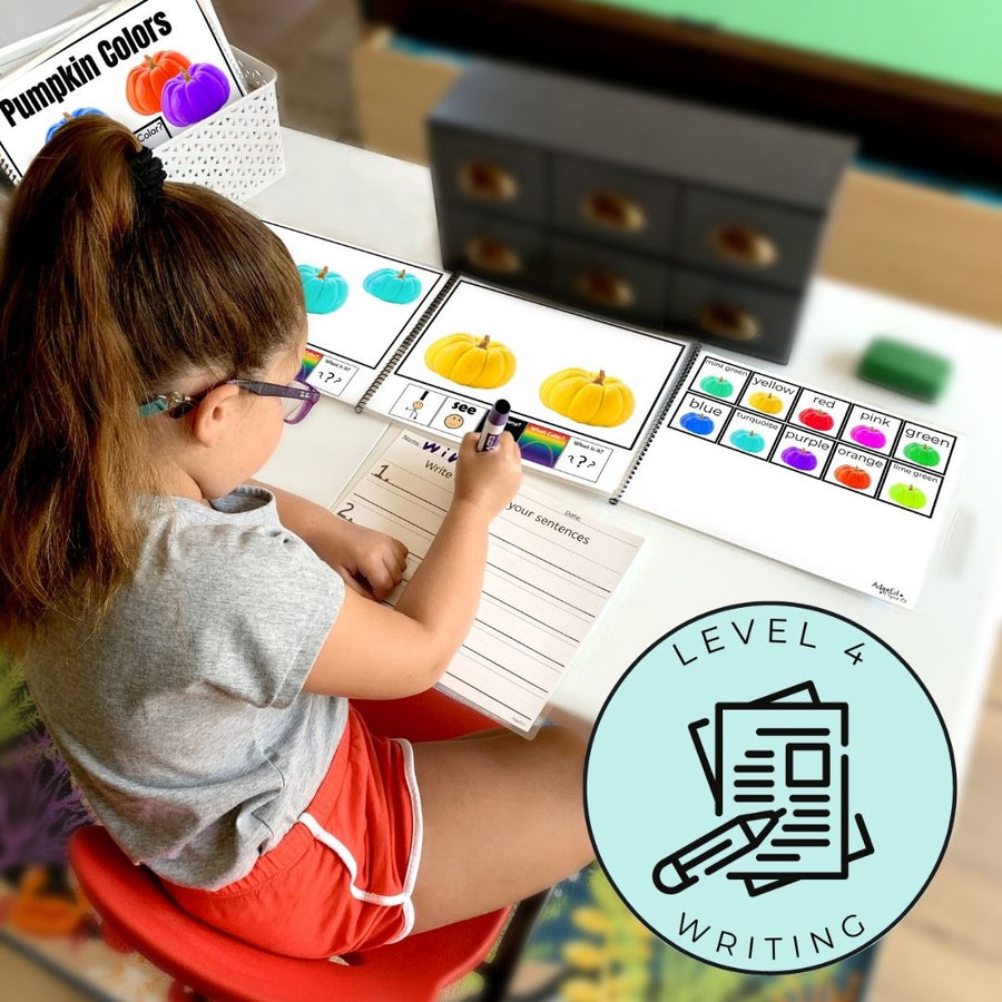 Answering Simple Questions Adapted Books Halloween Pumpkins 🎃 (Printable PDF + Digital) Wh Questions - AdaptEd4SpecialEd