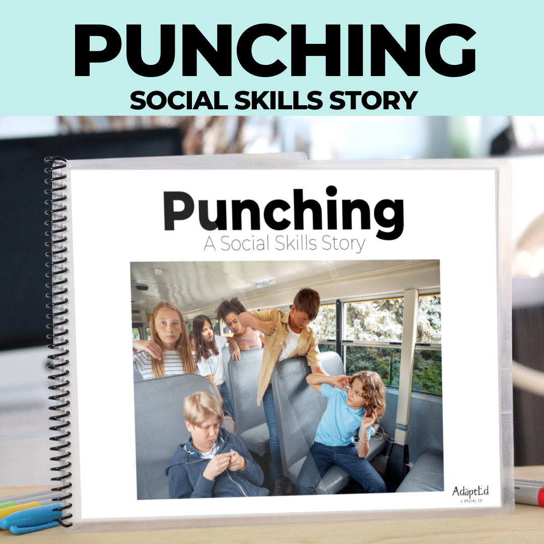 Social Skills Story: Punching: Editable (Printable PDF ) Social Skills - AdaptEd4SpecialEd