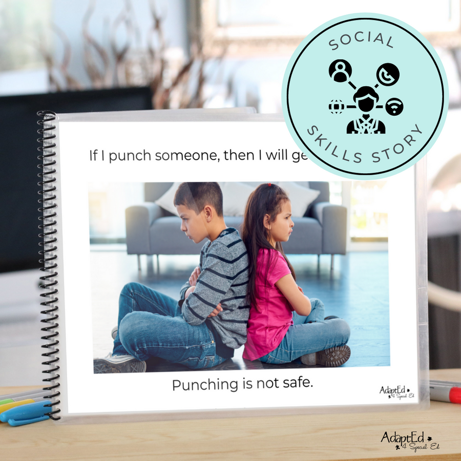 Social Skills Story: Punching: Editable (Printable PDF ) Social Skills - AdaptEd4SpecialEd