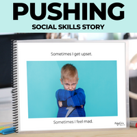 Thumbnail for Social Skills Story: Pushing: Editable (Printable PDF ) Social Skills - AdaptEd4SpecialEd