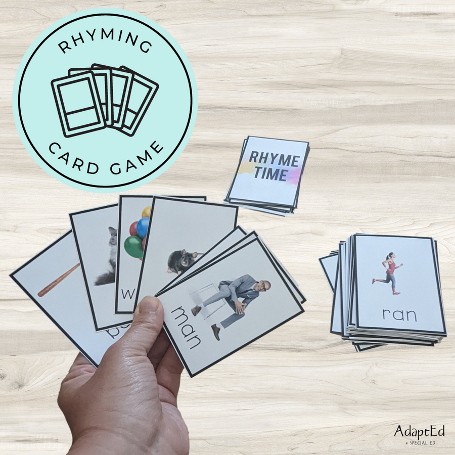 Rhyming Pictures Cards for Rhyming Practice Phonemic Awareness - AdaptEd4SpecialEd