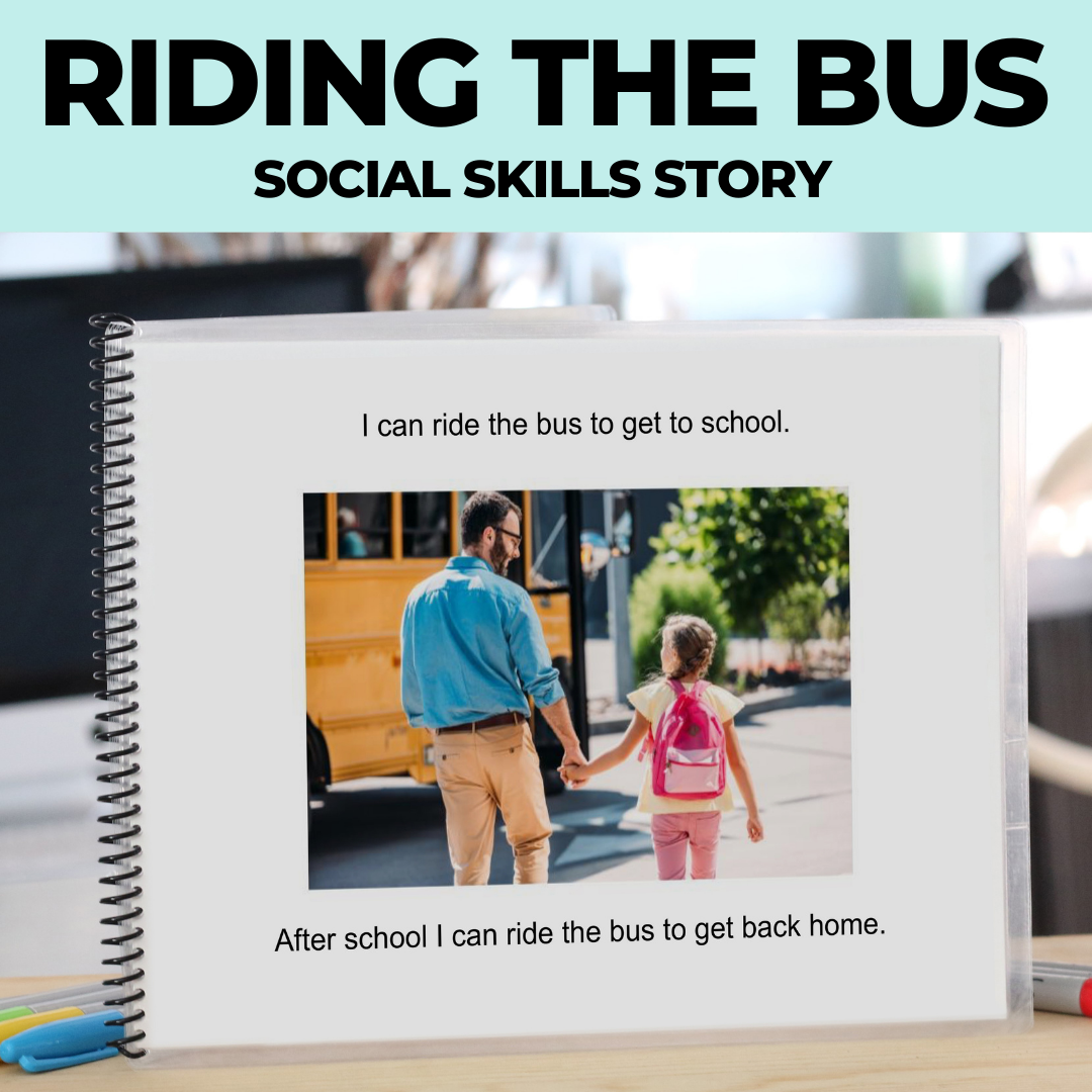 Social Skills Story: Riding the Bus: Editable (Printable PDF ) School - AdaptEd4SpecialEd