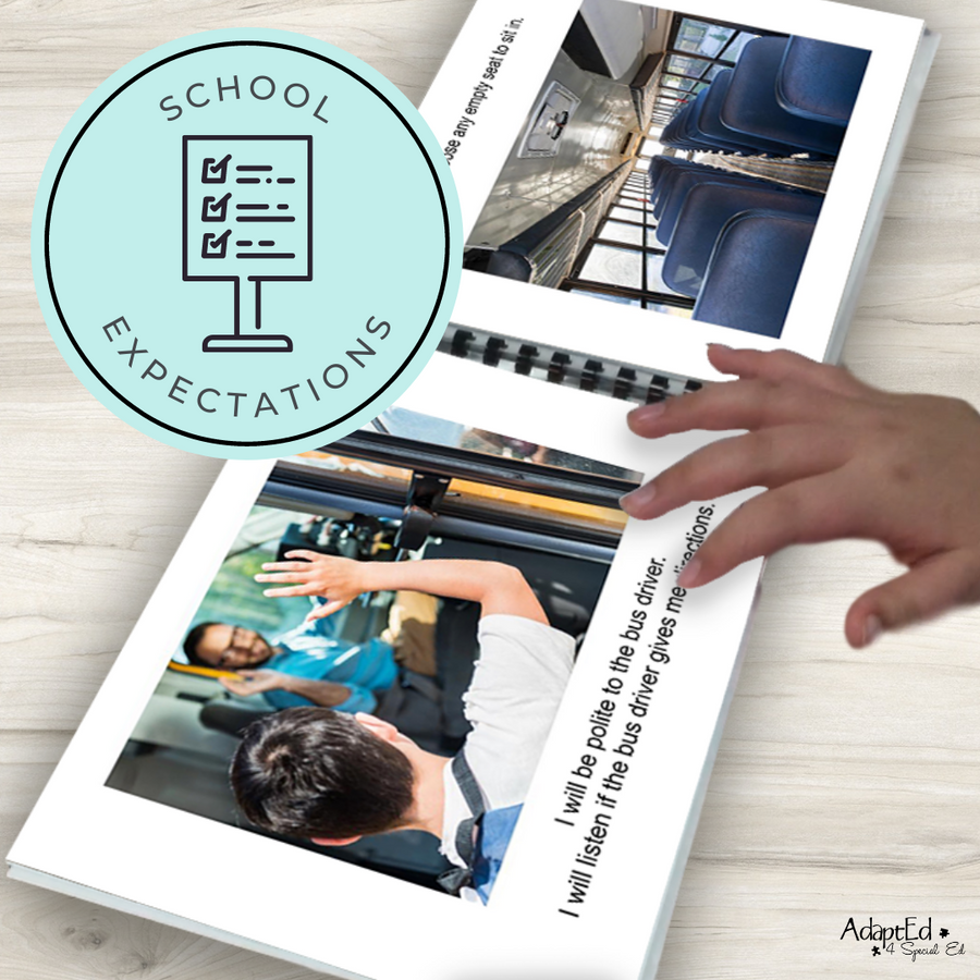 Social Skills Story: Riding the Bus: Editable (Printable PDF ) School - AdaptEd4SpecialEd
