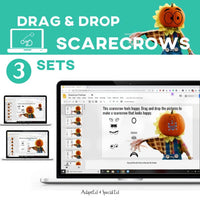 Thumbnail for Digital Build a Scarecrow 3 No Prep Activities (Interactive Digital) No Prep Google Drive - AdaptEd4SpecialEd