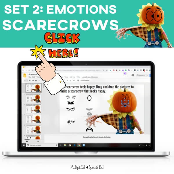 Digital Build a Scarecrow 3 No Prep Activities (Interactive Digital) No Prep Google Drive - AdaptEd4SpecialEd