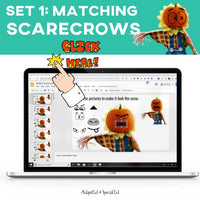 Thumbnail for Digital Build a Scarecrow 3 No Prep Activities (Interactive Digital) No Prep Google Drive - AdaptEd4SpecialEd