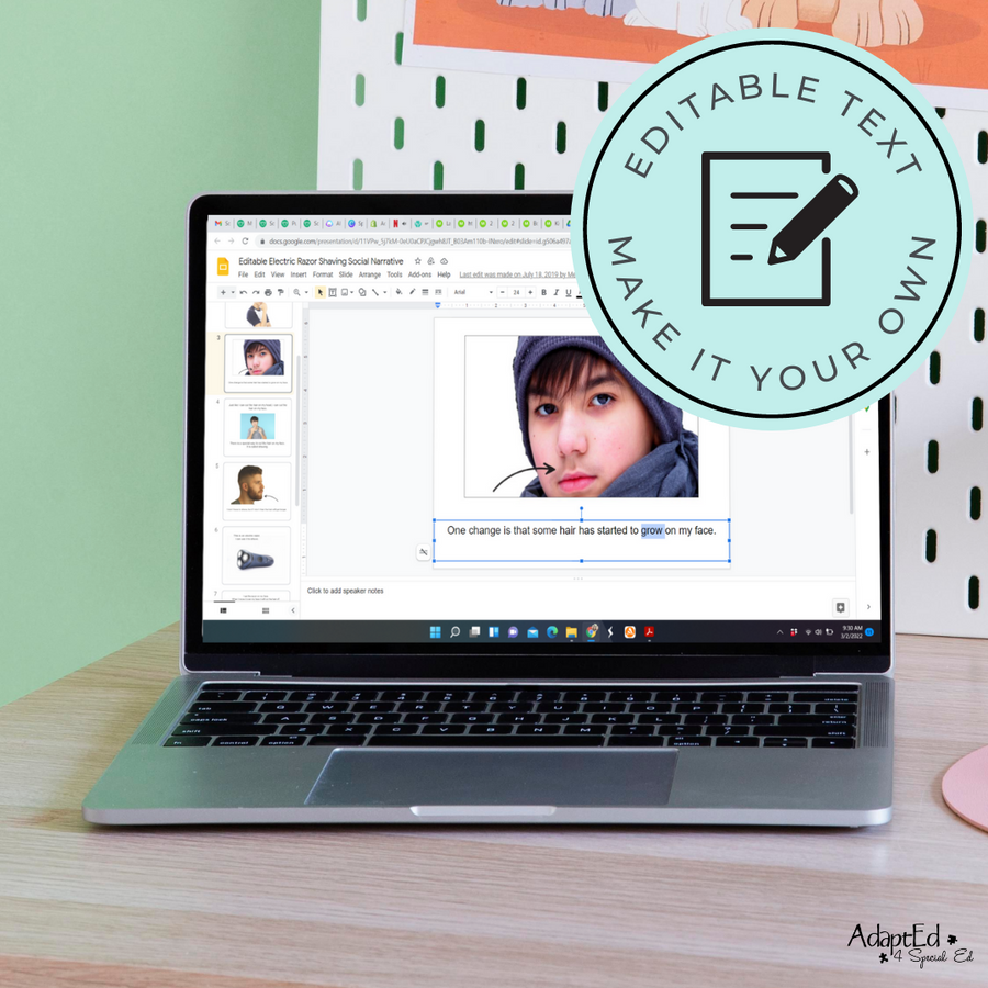 Social Narrative: Shaving (Printable PDF) Puberty - AdaptEd4SpecialEd