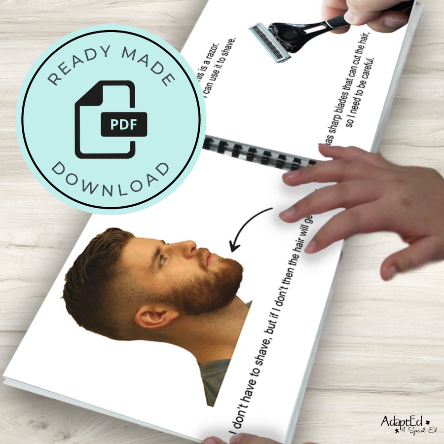 Social Narrative: Shaving (Printable PDF) Puberty - AdaptEd4SpecialEd
