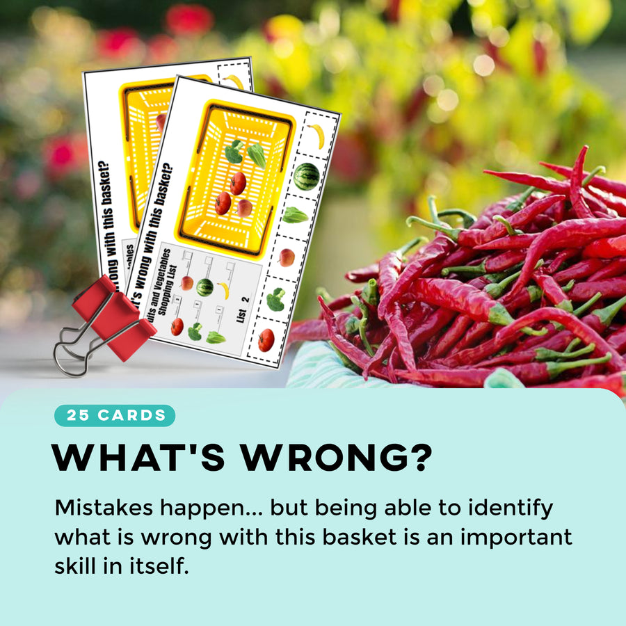 Follow the Shopping List: Fruits and Veggies (Interactive Digital + Printable PDF) Shopping List - AdaptEd4SpecialEd