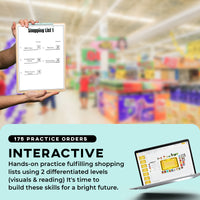 Thumbnail for Grocery Store Shopping Lists Mega Bundle (Interactive Digital Sets + Printable PDF's) Shopping Lists - AdaptEd4SpecialEd