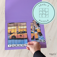 Thumbnail for Skip Counting Puzzles: Counting by 6's: Vehicles Transportation (Printable PDF) - AdaptEd4SpecialEd