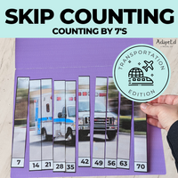 Thumbnail for Skip Counting Puzzles: Counting by 7's: Vehicles Transportation (Printable PDF) - AdaptEd4SpecialEd