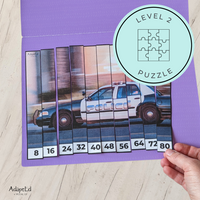 Thumbnail for Skip Counting Puzzles: Counting by 8's: Vehicles Transportation (Printable PDF) - AdaptEd4SpecialEd
