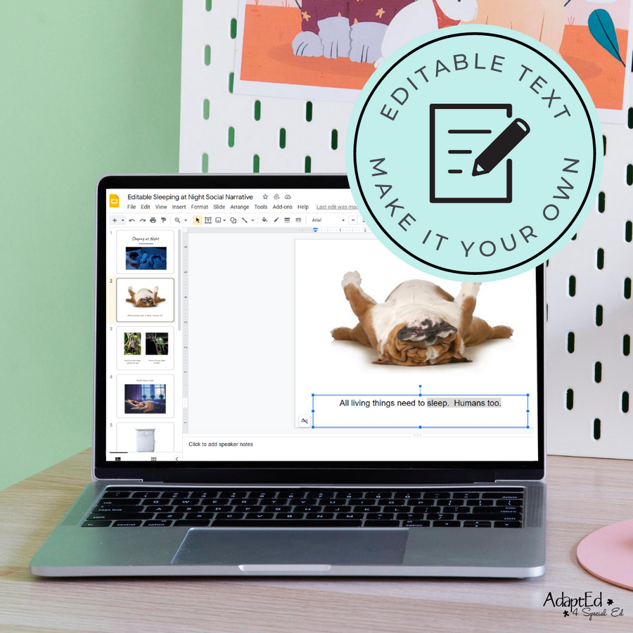 Social Skills Story: Sleeping at Night: Editable (Printable PDF ) Uncategorized - AdaptEd4SpecialEd