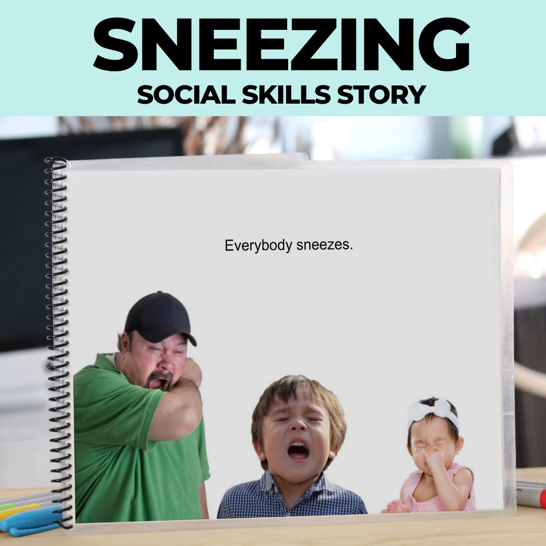 Social Narrative: Sneezing (Printable PDF ) Hygiene - AdaptEd4SpecialEd