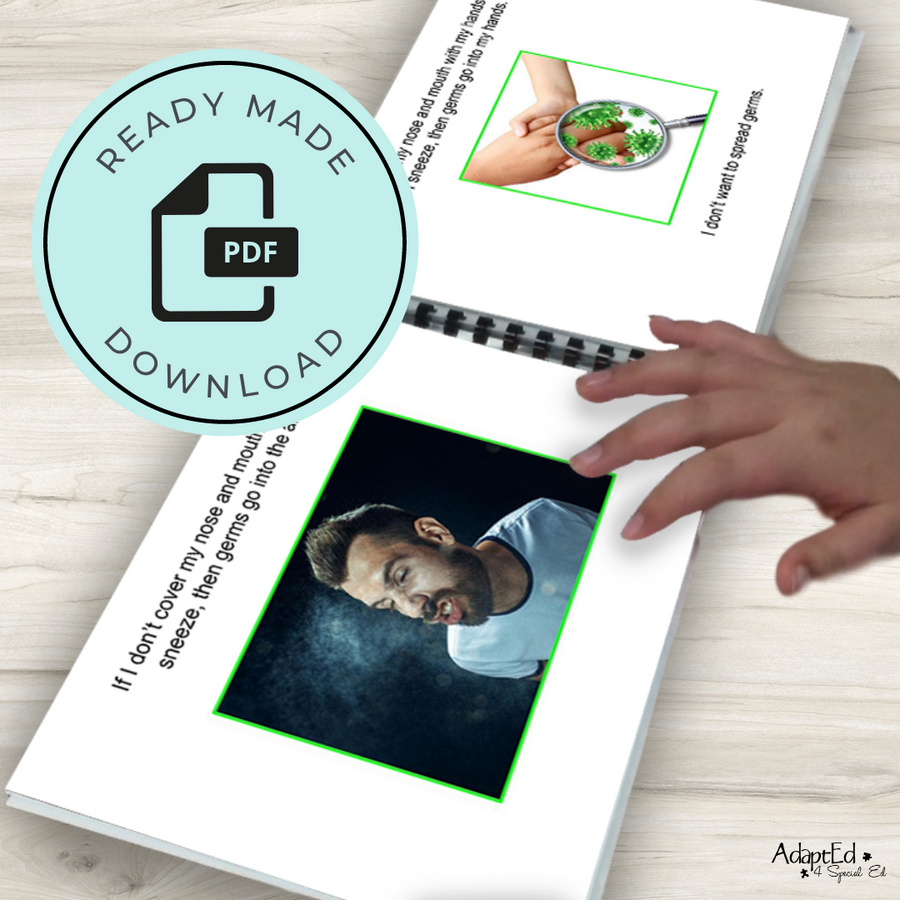 Social Narrative: Sneezing (Printable PDF ) Hygiene - AdaptEd4SpecialEd