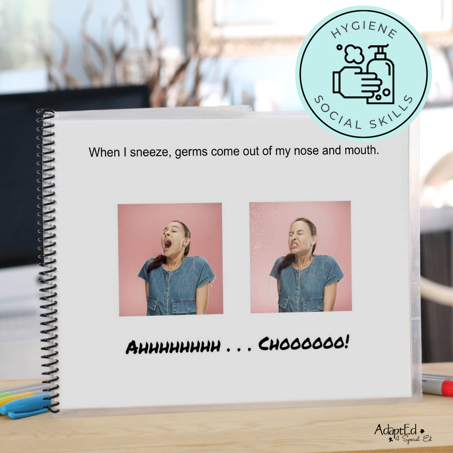 Social Narrative: Sneezing (Printable PDF ) Hygiene - AdaptEd4SpecialEd