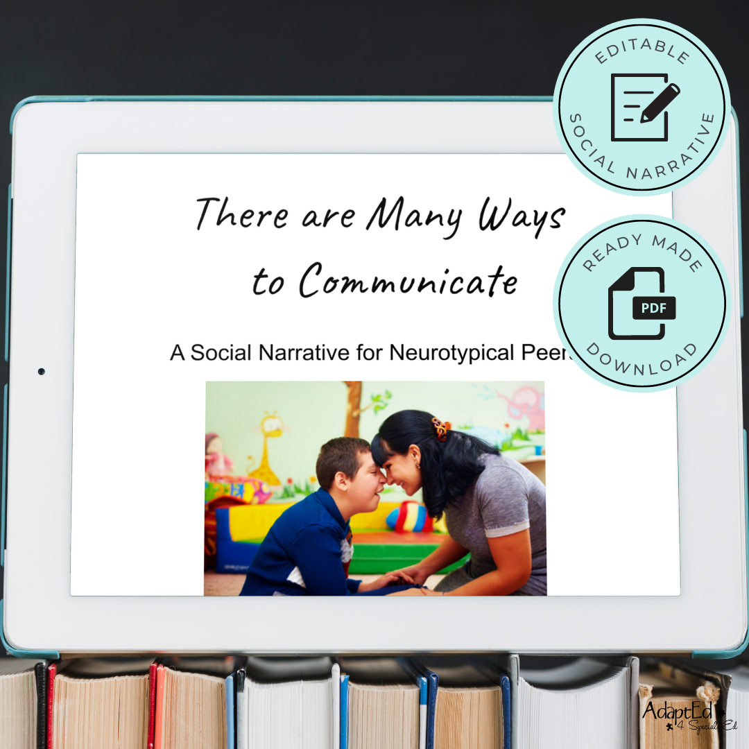 Social Skills Story: There are Many Ways to Communicate: Editable (Printable PDF ) Life Skills - AdaptEd4SpecialEd