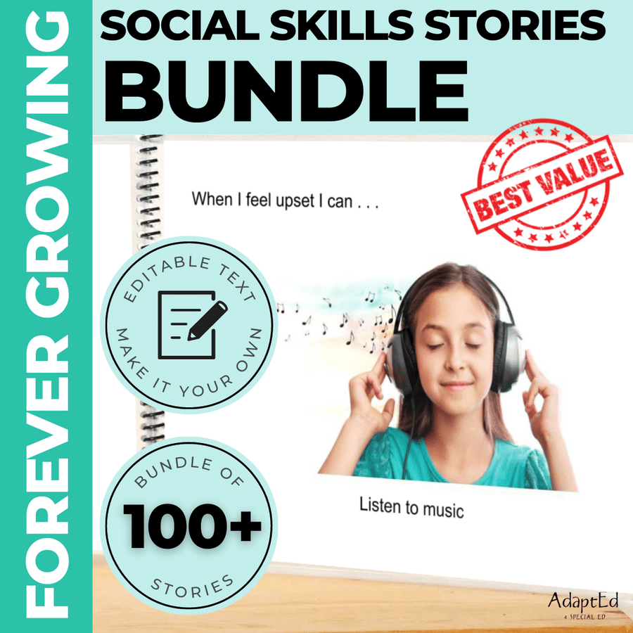 Social Narratives Forever GROWING Bundle (Printable PDF) Bundle - AdaptEd4SpecialEd