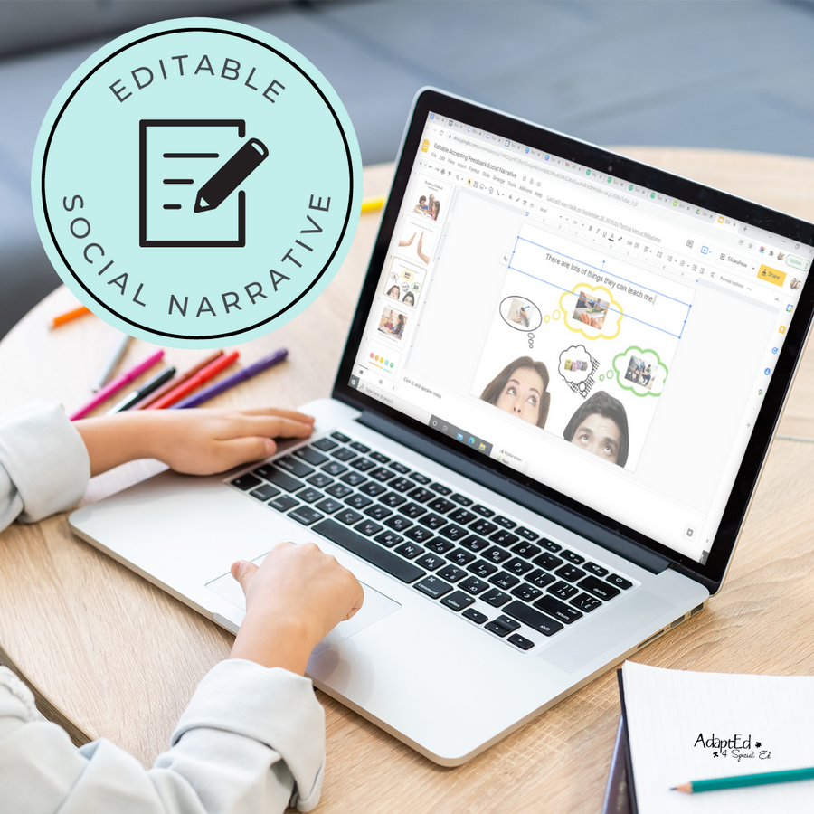 Social Narrative: Accepting Feedback: Editable (Printable PDF ) Social Skills - AdaptEd4SpecialEd